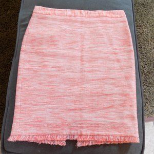 Trina Turk Dorris Fringed Hem Tweed Pencil Skirt